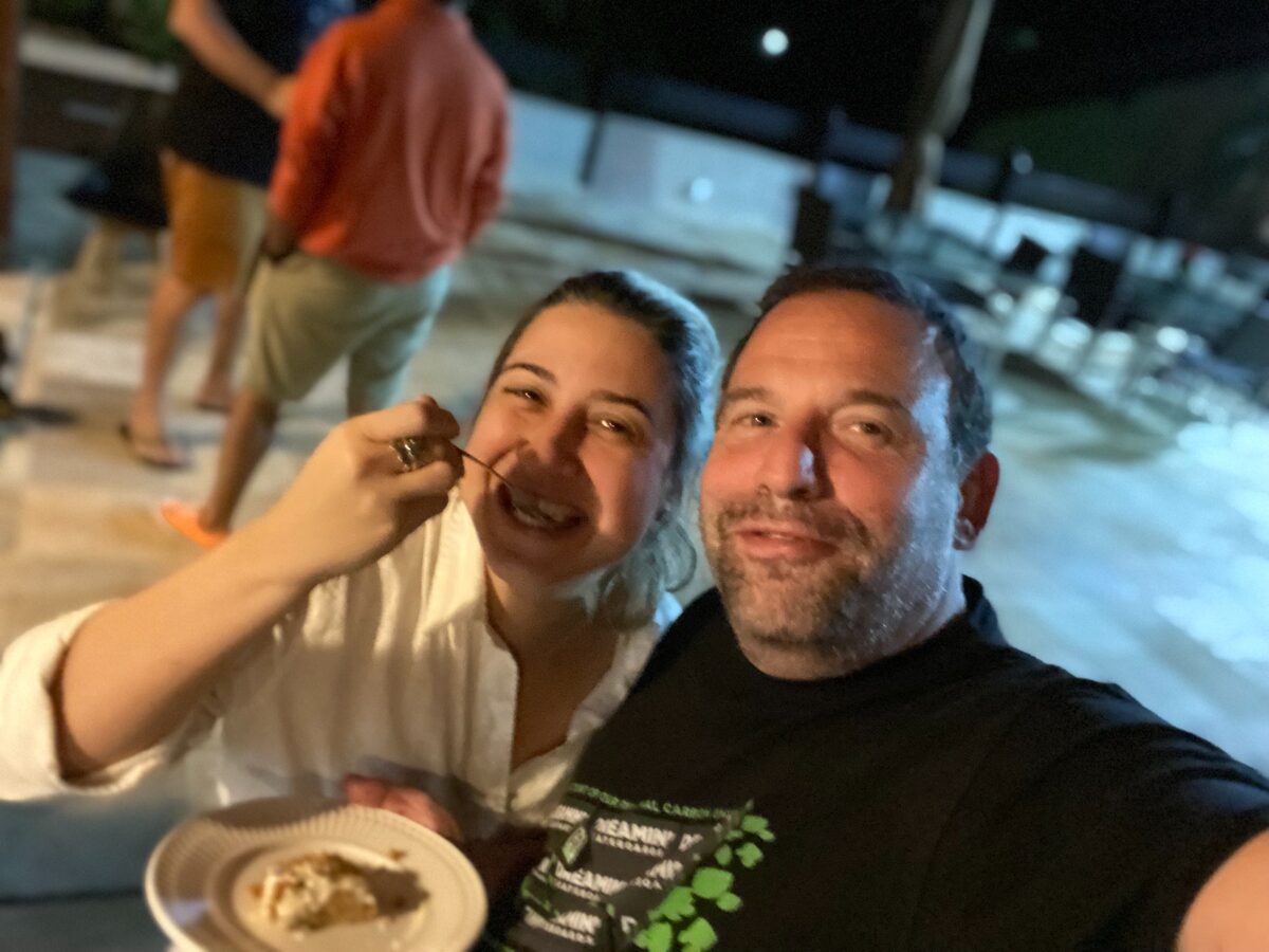 Ronnie sharing a family moment with one of his children
